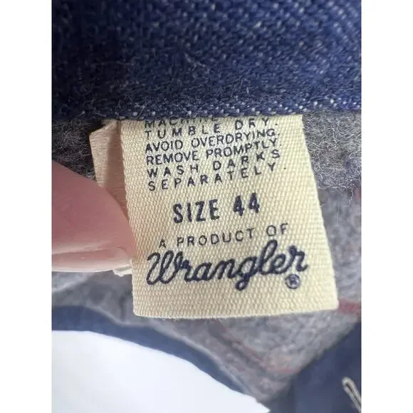 Vintage 60s Wrangler Blue Bell Denim Chore Work Coat Size 44 Highway Dept USA - Picture 6 of 8